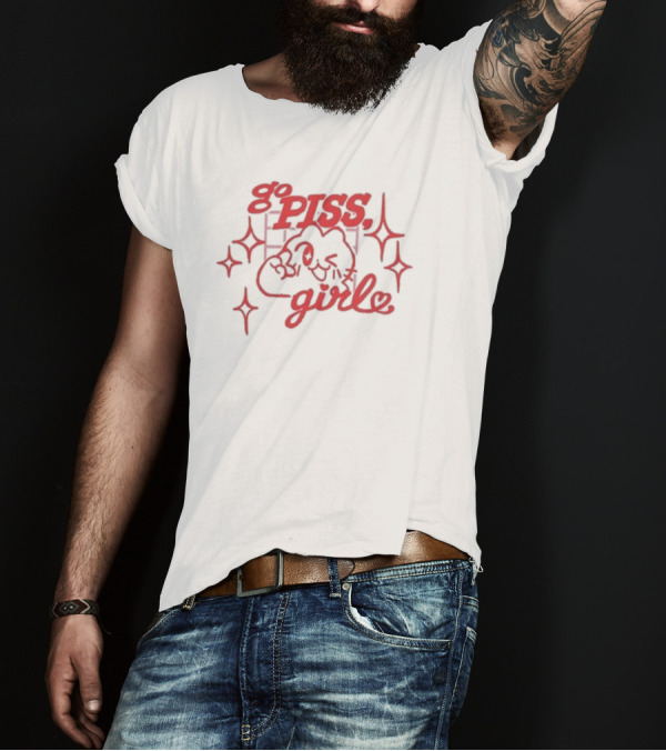 Go Piss Girl Cute Character With Stars T-Shirt