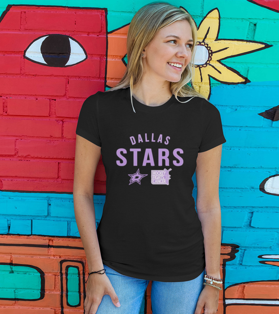 Dallas Stars Hockey Fights Cancer T-Shirt