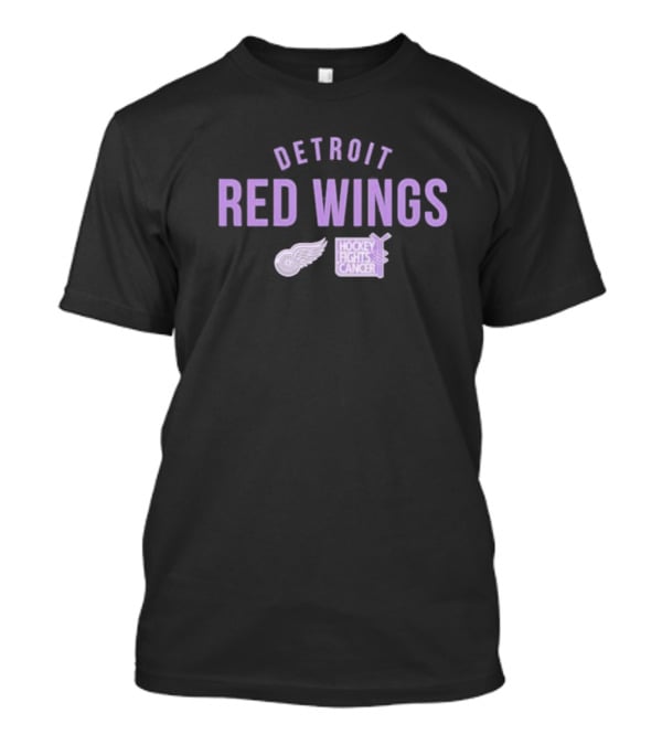 Detroit Red Wings Hockey Fights Cancer T-Shirt