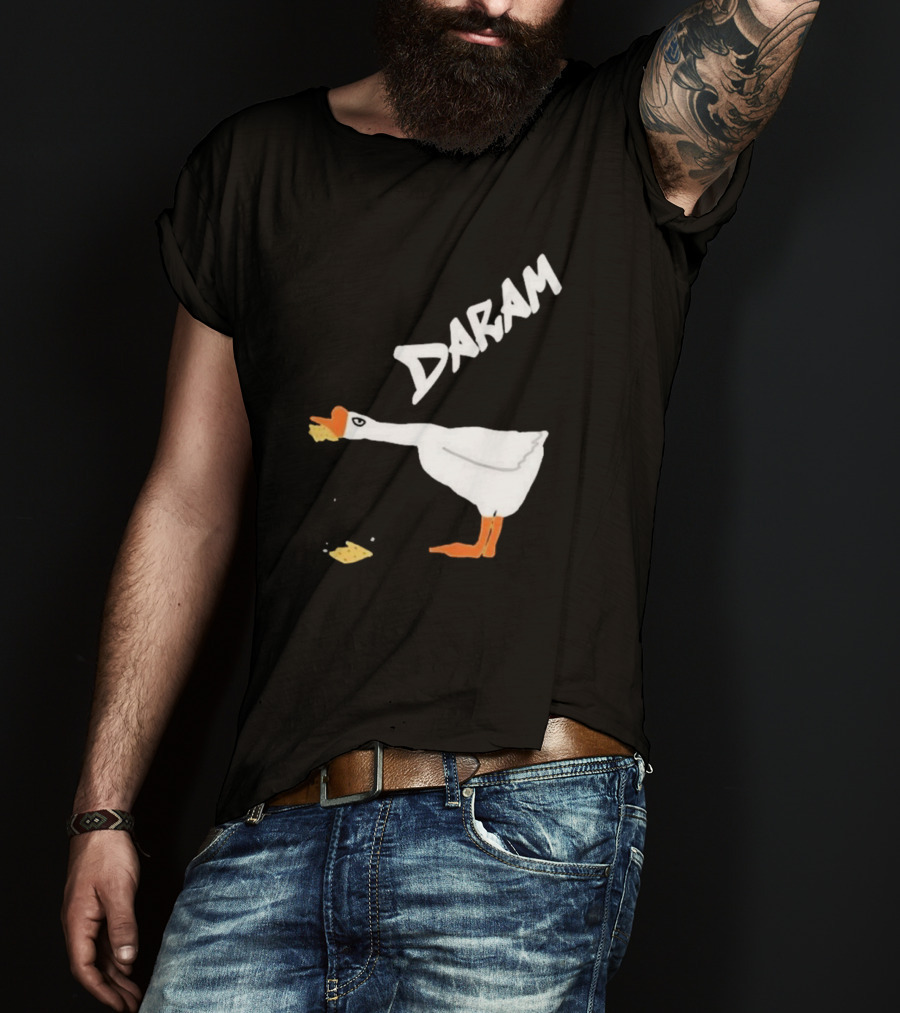 Goose Snack Humor Daram Goose Eating Cookie T-Shirt