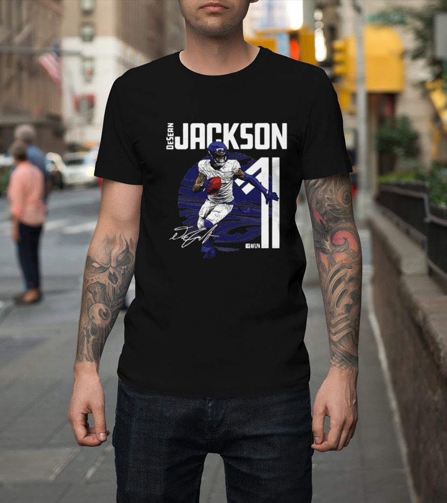 DeSean Jackson NFLPA Signature Baltimore Ravens Number 11 NFL T-Shirt