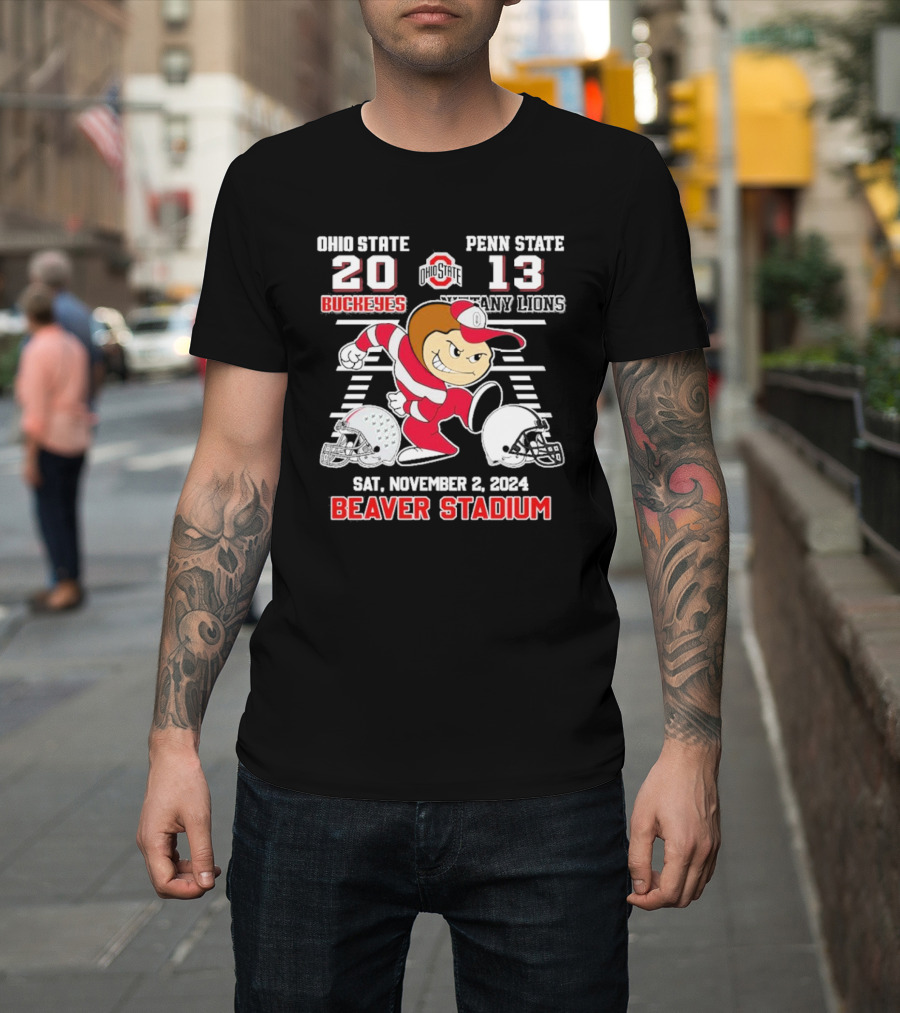 Ohio State 20 Buckeyes Beat Penn State 13 Nittany Lions November 2 2024 Beaver Stadium T-Shirt