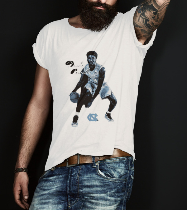 Drake Powell North Carolina Tar Heels Basketball Player With UNC T-Shirt