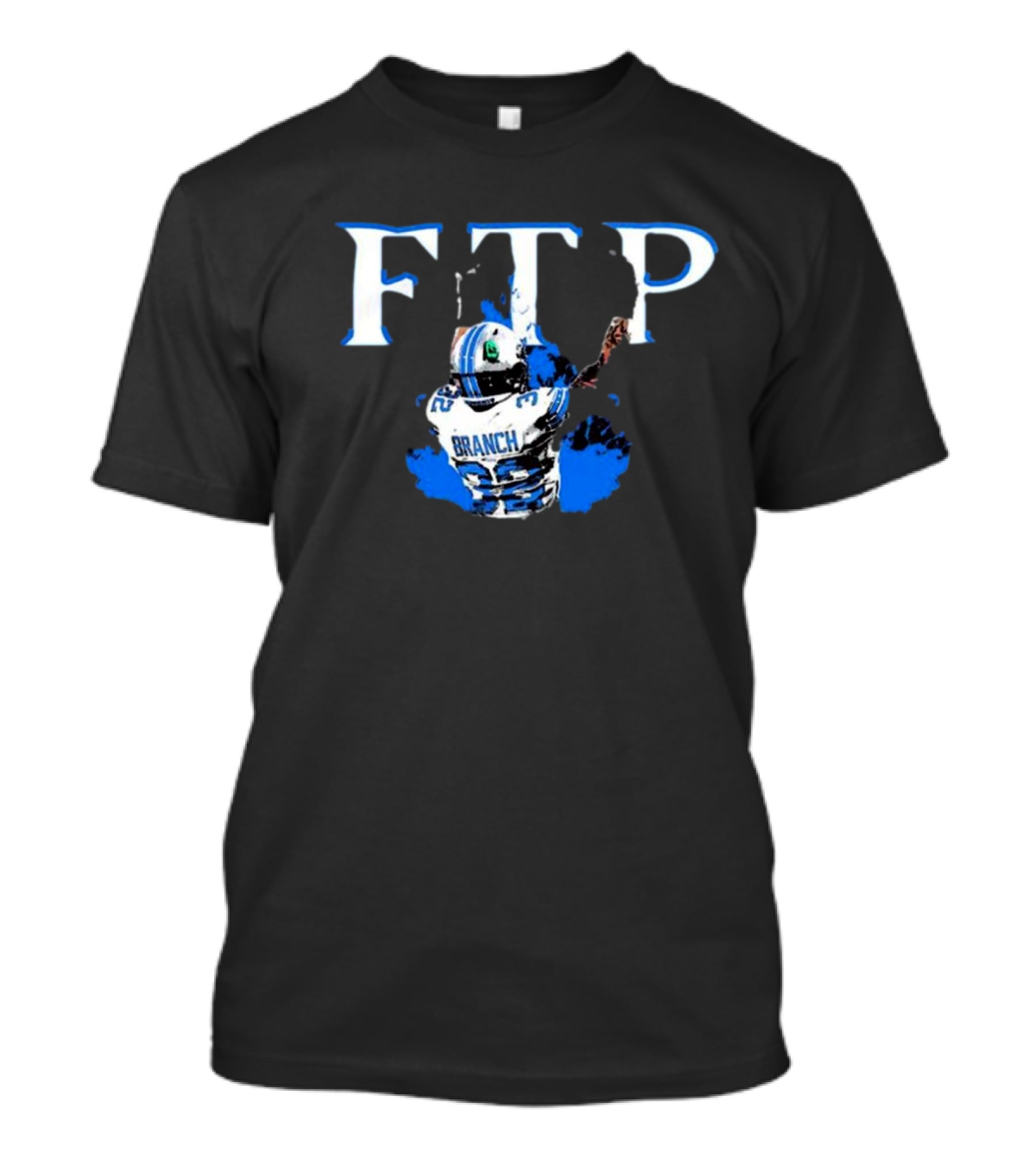 FTP Brian Branch Detroit Lions NFL Player Back Jersey T-Shirt