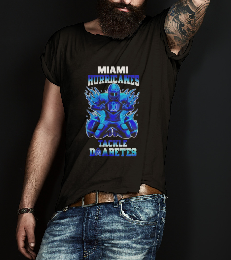 Miami Hurricanes Tackle Diabetes Awareness November T-Shirt