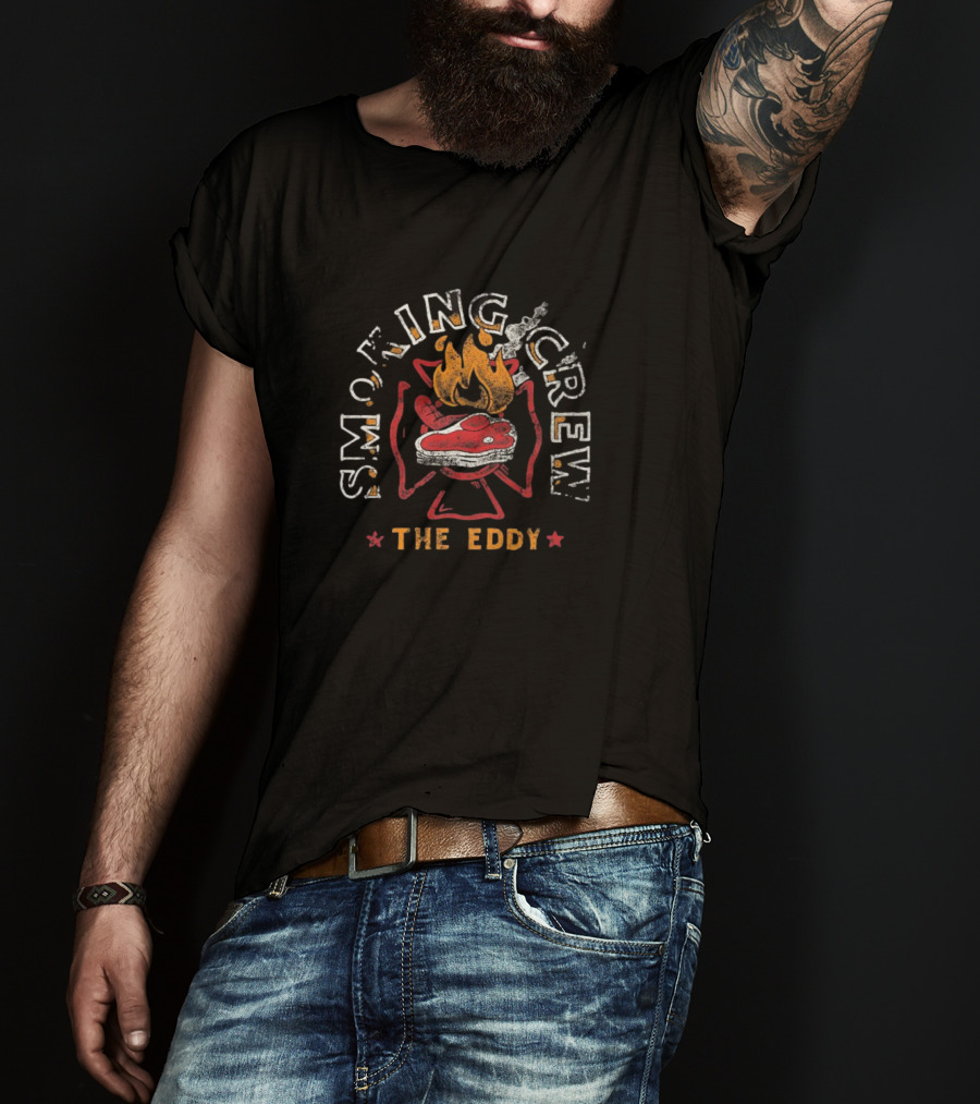 Smoking Crew The Eddy BBQ Flame Steak Vintage T-Shirt