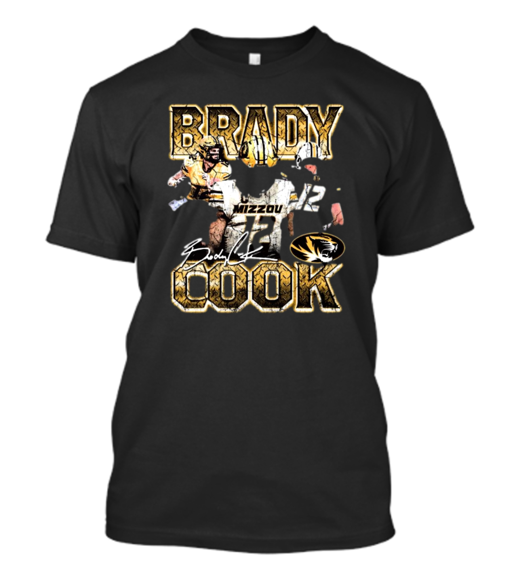 Brady Cook Mizzou Missouri Tigers 90s Signature Stadium Football Tiger T-Shirt