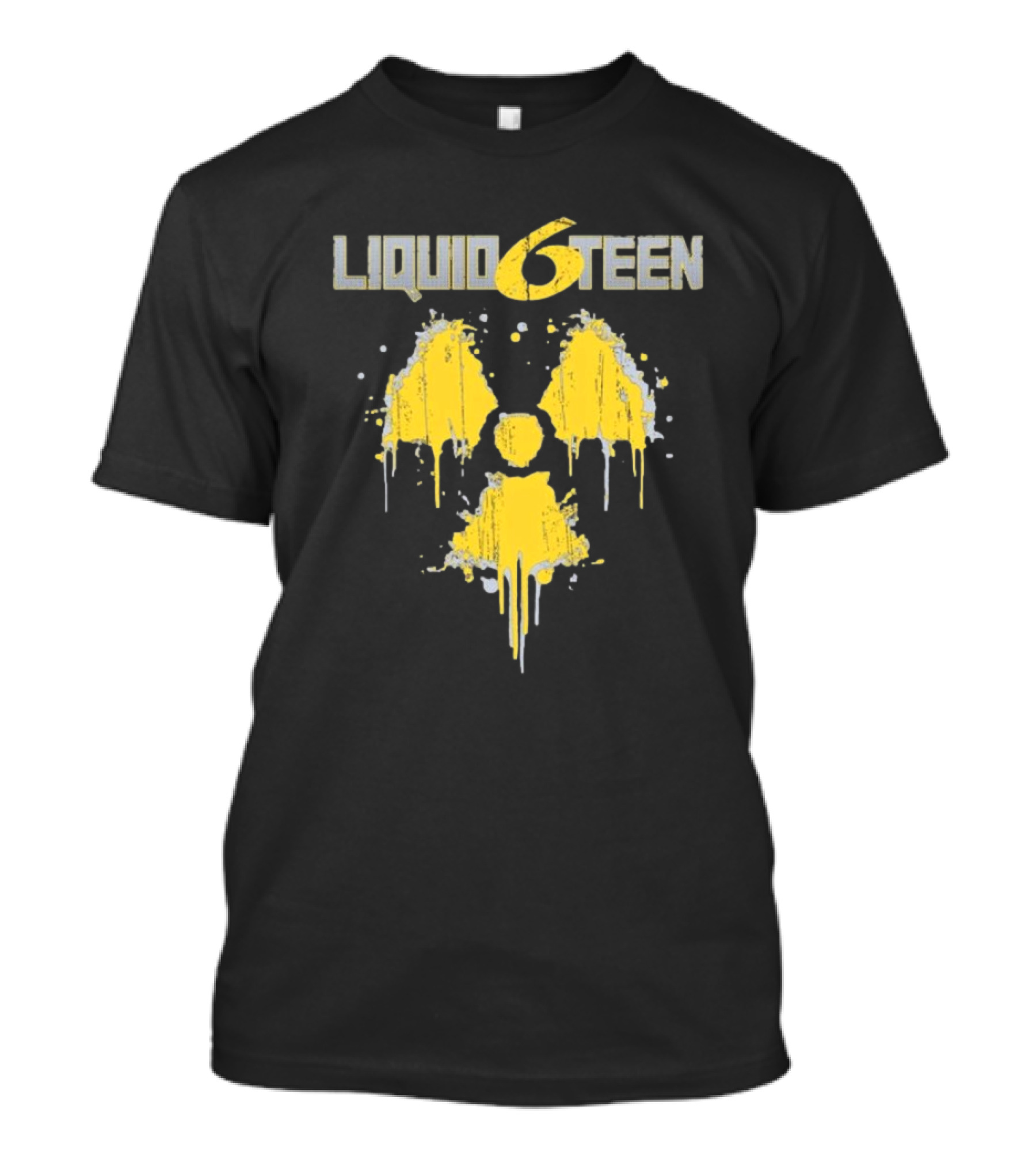 LIQUID 6TEEN Radiation Symbol Dripping Effect T-Shirt
