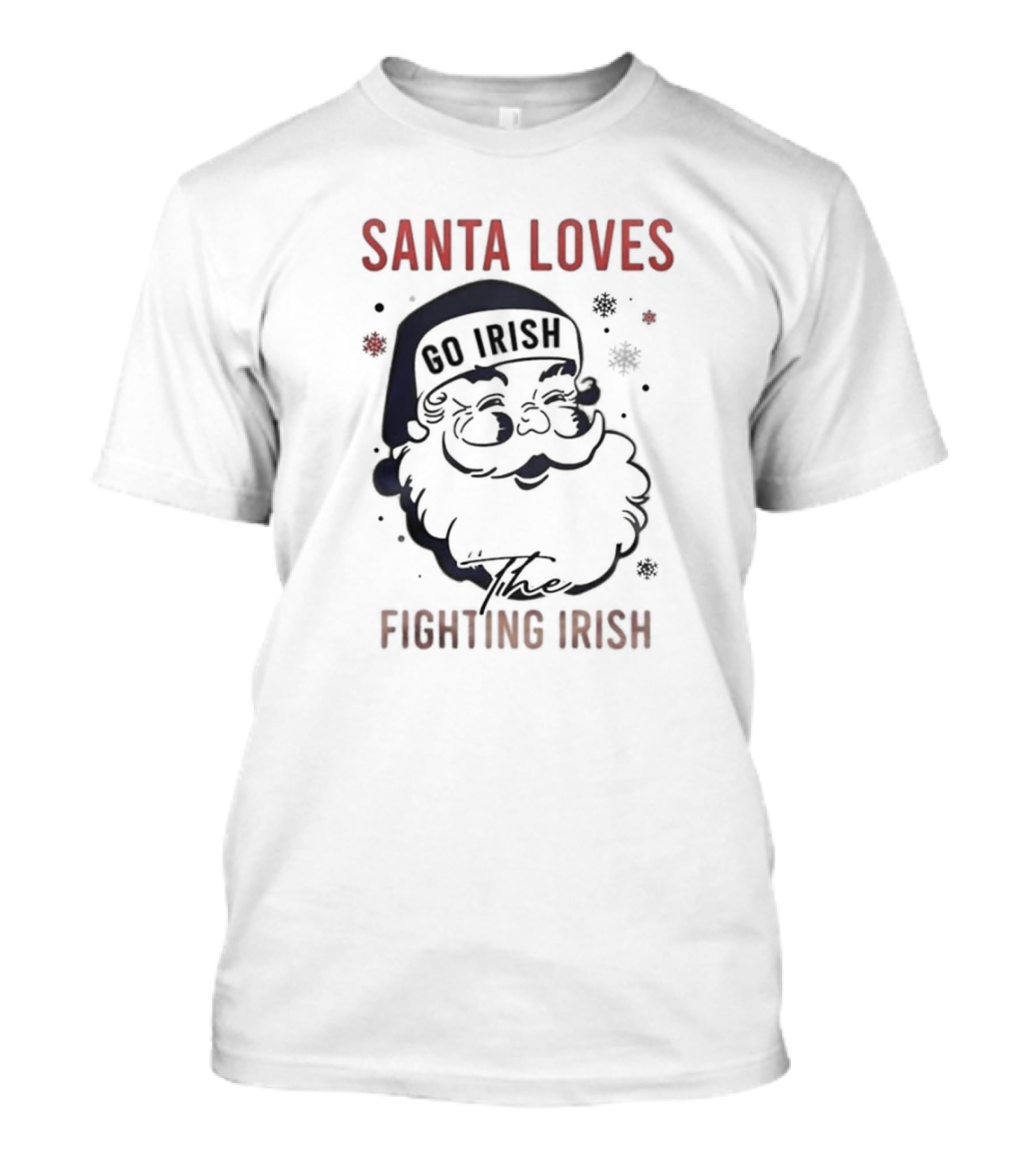Santa Loves The Notre Dame Go Irish Fighting Irish Christmas T-Shirt