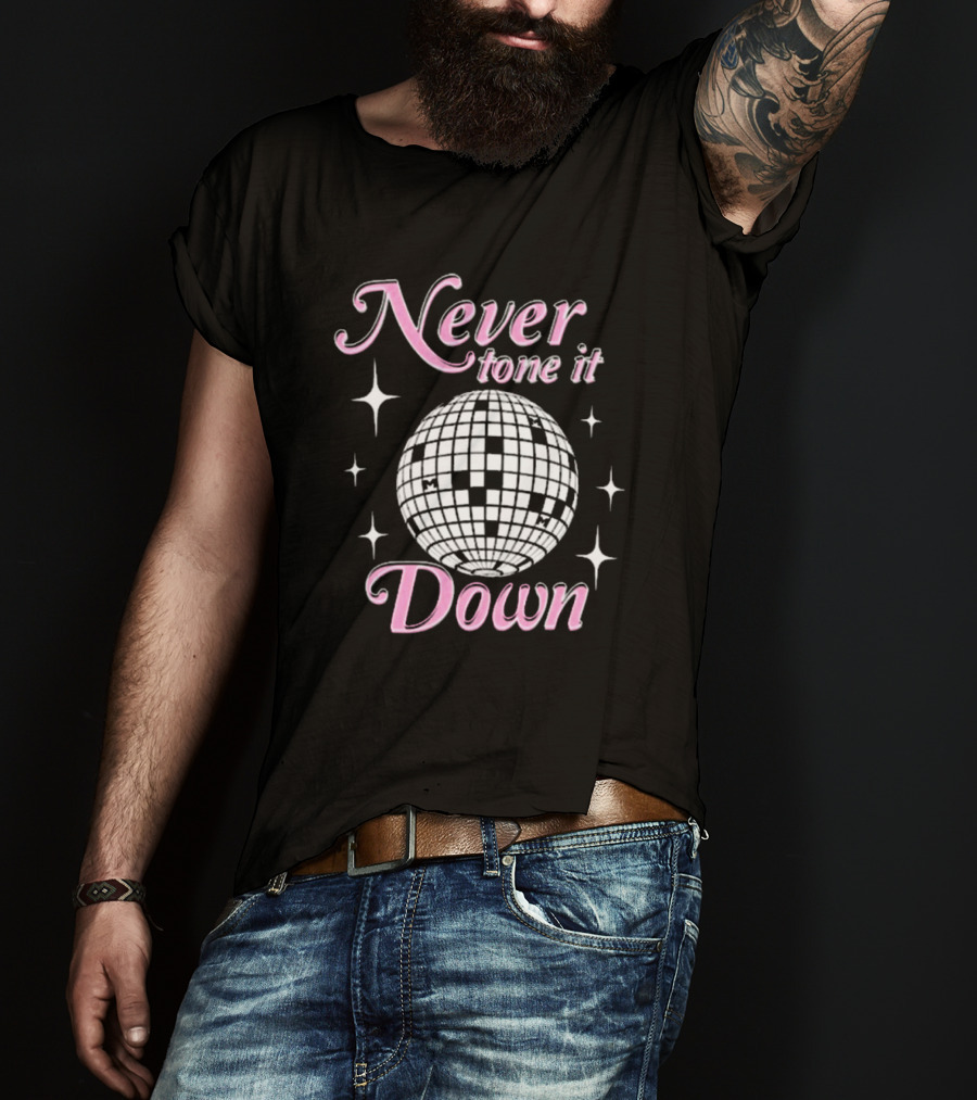 Never Tone It Down Disco Ball Sparkle Ilona Maher T-Shirt