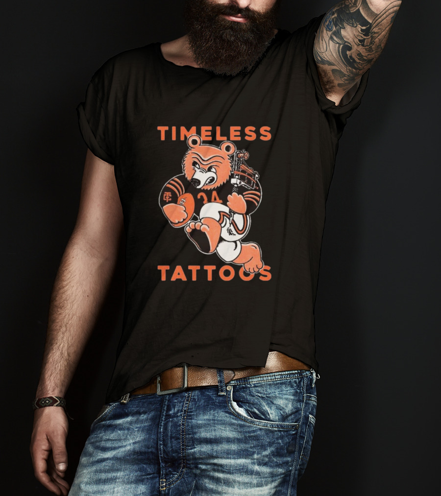 Timeless Tattoos Chicago Bears Football Bear T-Shirt