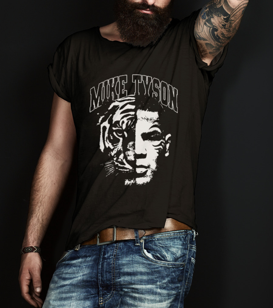 Mike Tyson Tiger Split Face T-Shirt