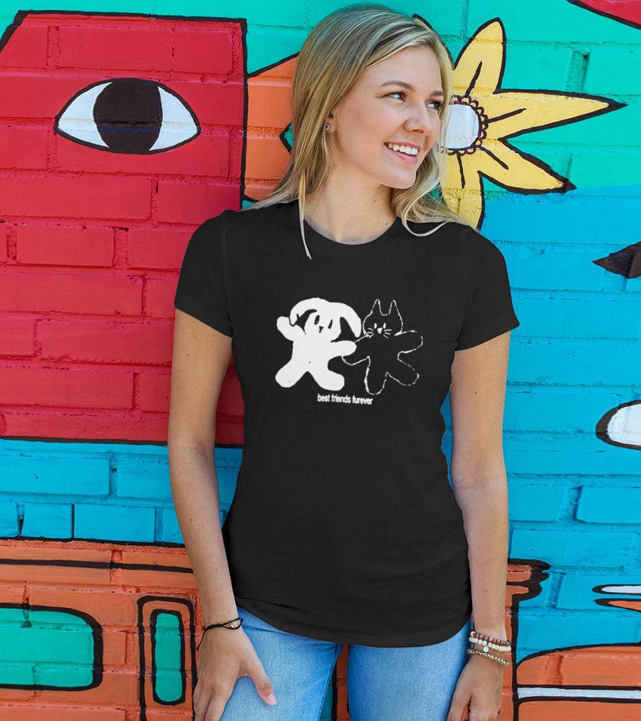 Angeltype Best Friends Furever Puppy And Kitten Duo T-Shirt