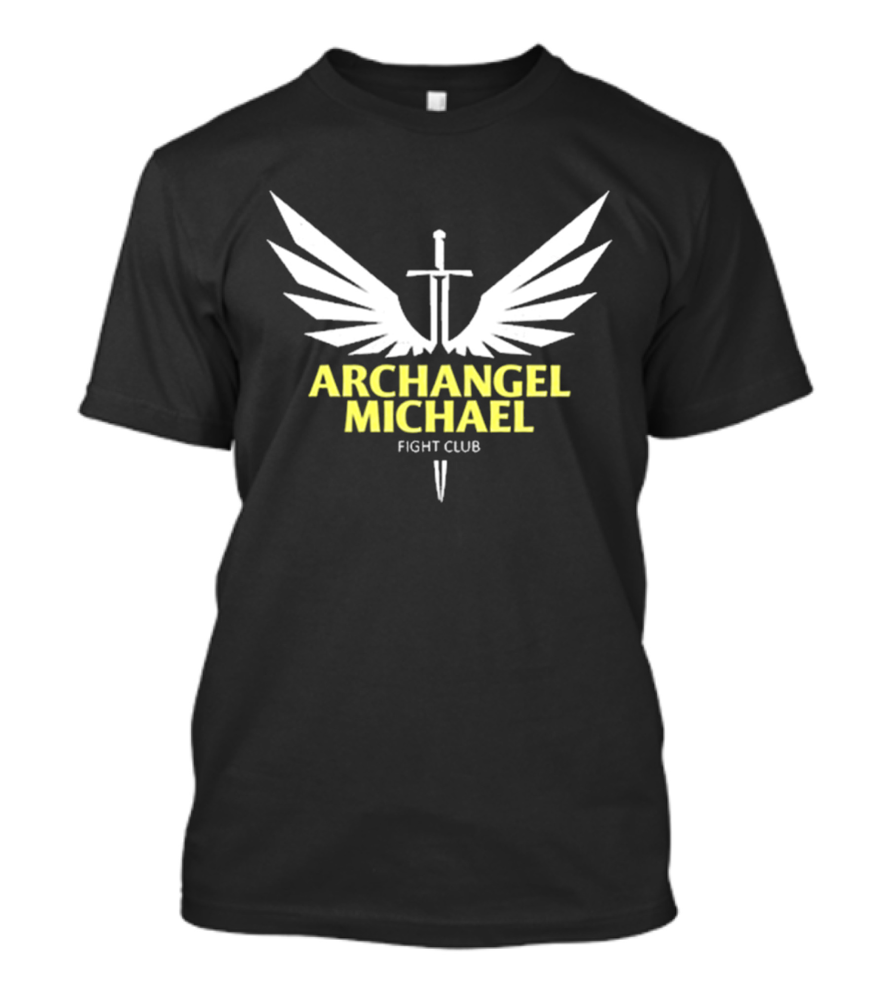 Archangel Michael Sword Wings Emblem Fight Club T-Shirt