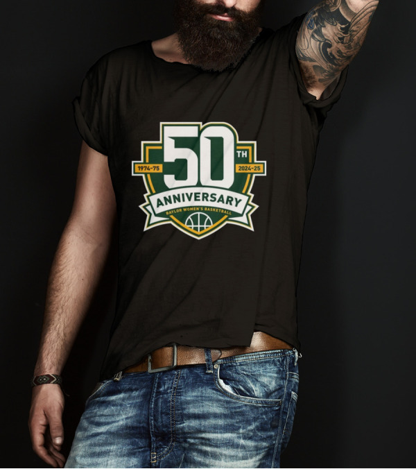 Baylor Bears 50th Anniversary 1974-75 To 2024-25 Women's Basketball T-Shirt