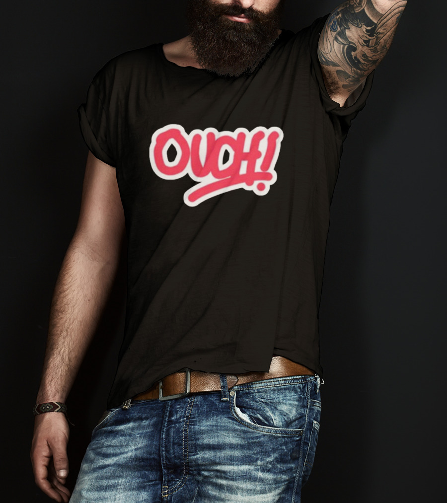 Matt Watson Ouch Red Text 90s T-Shirt
