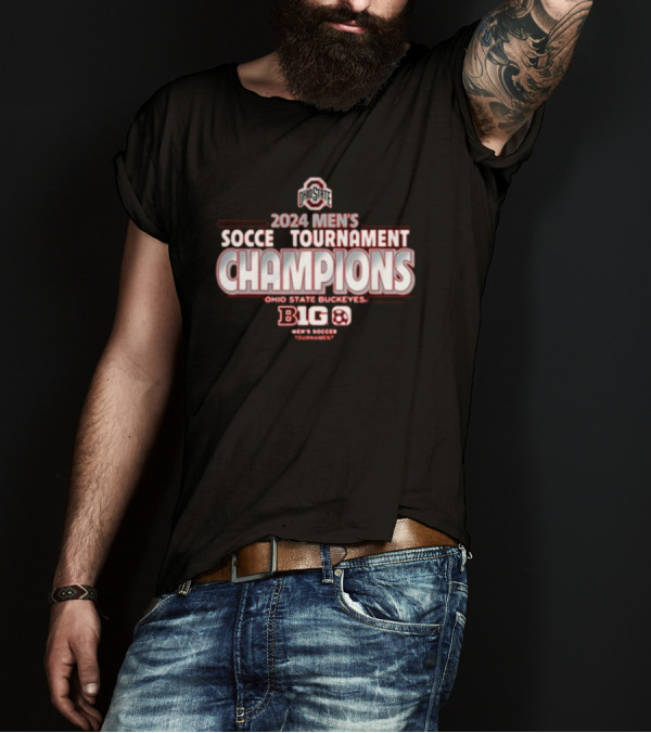 Ohio State Buckeyes 2024 Men's Soccer Tournament Champions Big Ten Soccer T-Shirt