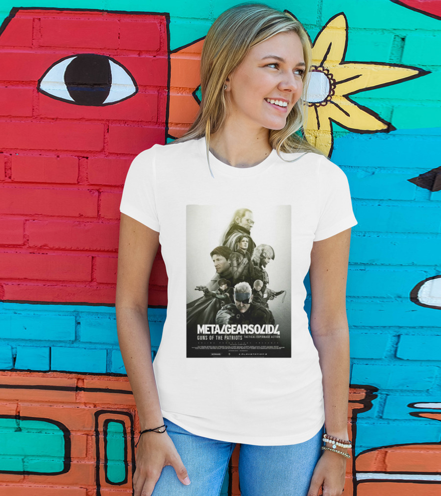 Metal Gear Solid 4 Guns Of The Patriots Tactical Espionage Action Konami PlayStation 3 T-Shirt