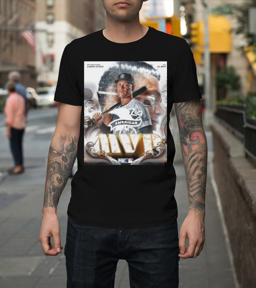 New York Yankees Aaron Judge 2024 AL MVP American League All Rise MLB On FOX T-Shirt