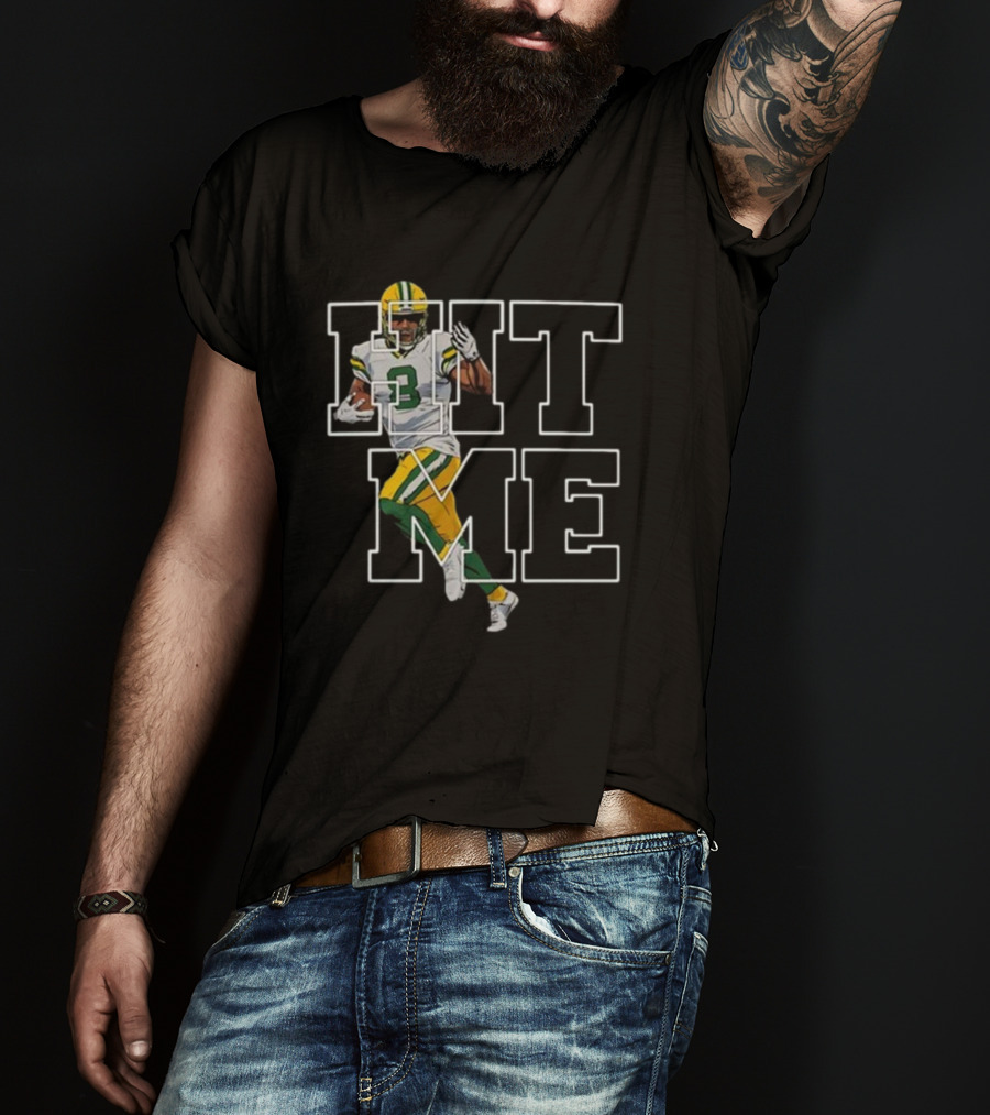 Green Bay Packers Hit Me NFL Football Player T-Shirt