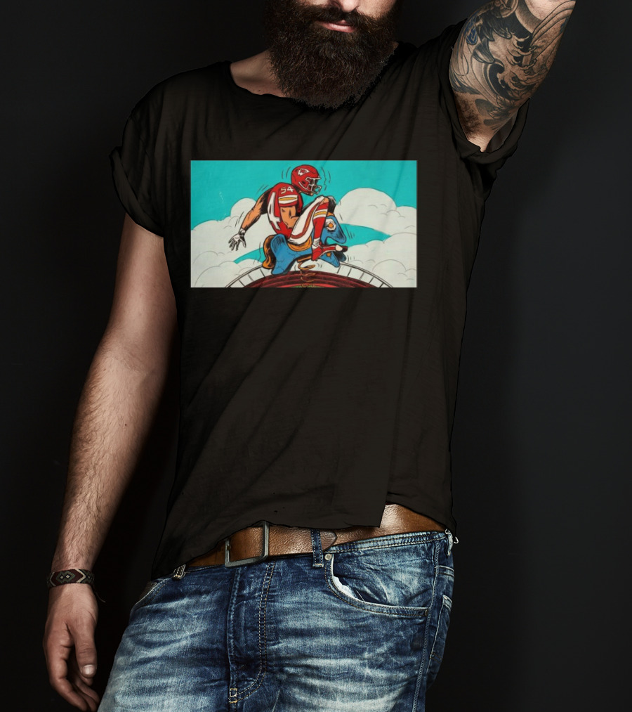 Kansas City Chiefs Vs. Denver Broncos Game-Day Matchup Sky Battle T-Shirt