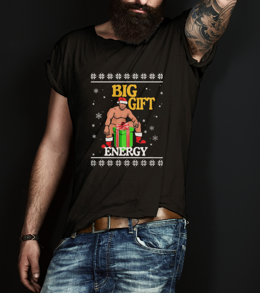 Big Gift Energy Barry Wood Ugly Christmas Sweaters T-Shirt