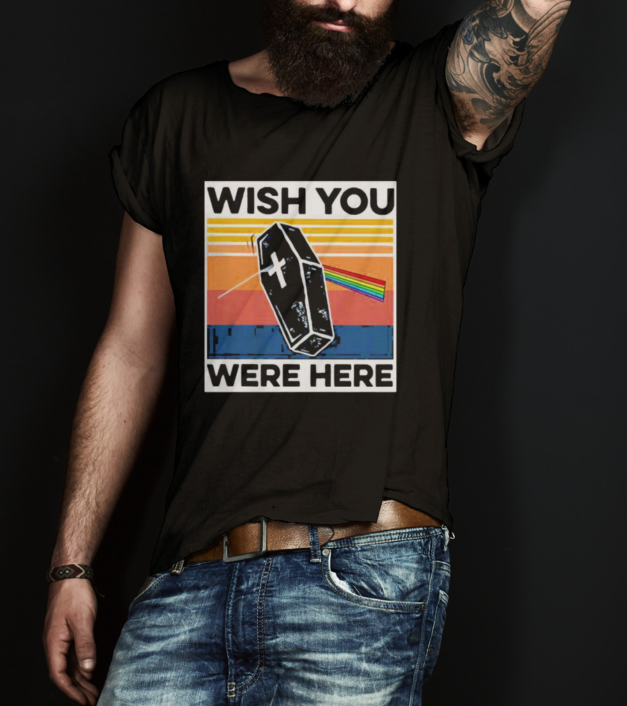 Coffin Wish You Were Here Vintage Rainbow Prism T-Shirt