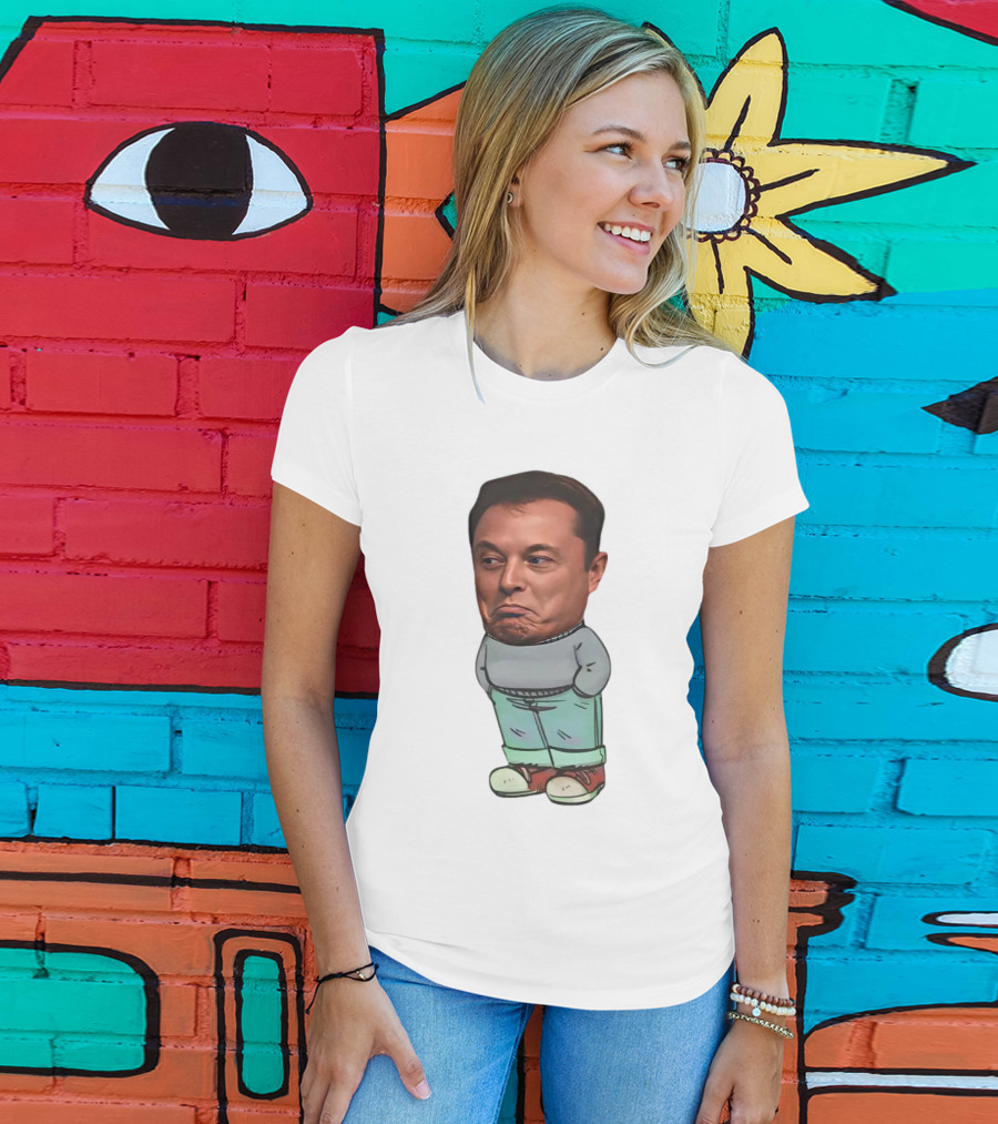 Musk Chill Guy Cartoon Style Humor Character T-Shirt