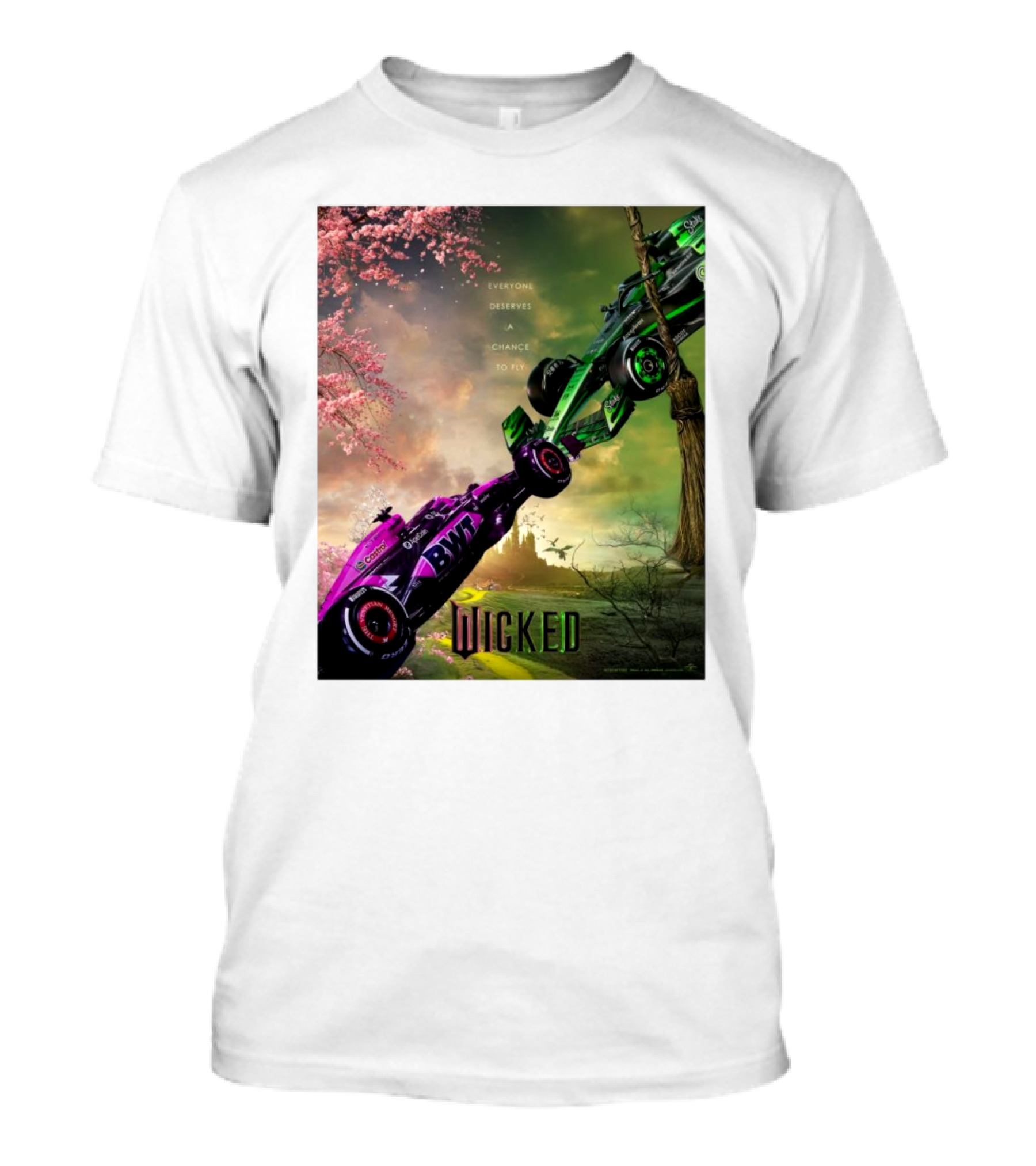 Wicked Everyone Deserves A Chance To Fly Racing Cars Vertical Sky Forest T-Shirt