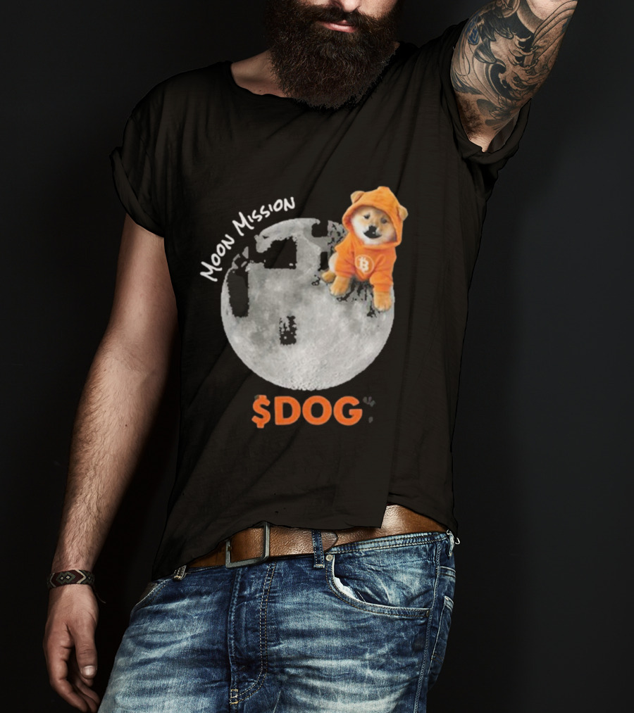 Moon Mission $DOG Dogecoin Bitcoin Shiba Inu T-Shirt