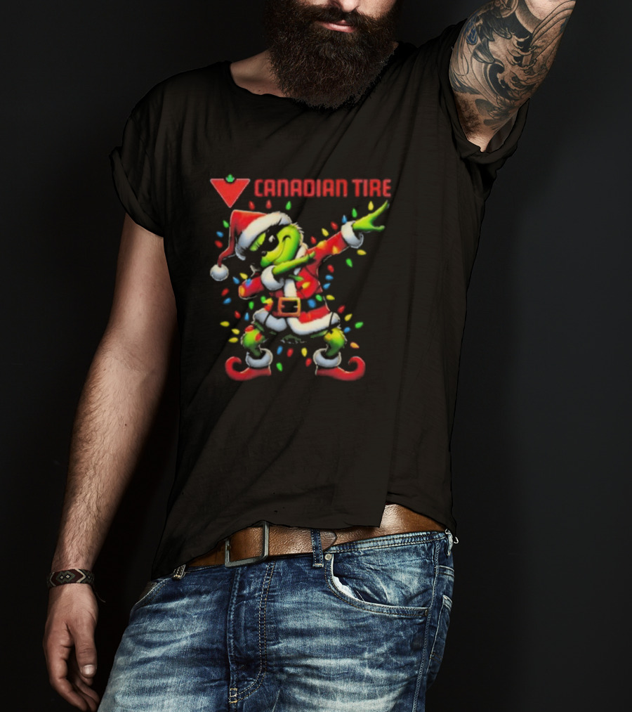 Canadian Tire Santa Grinch Dabbing Merry Christmas T-Shirt