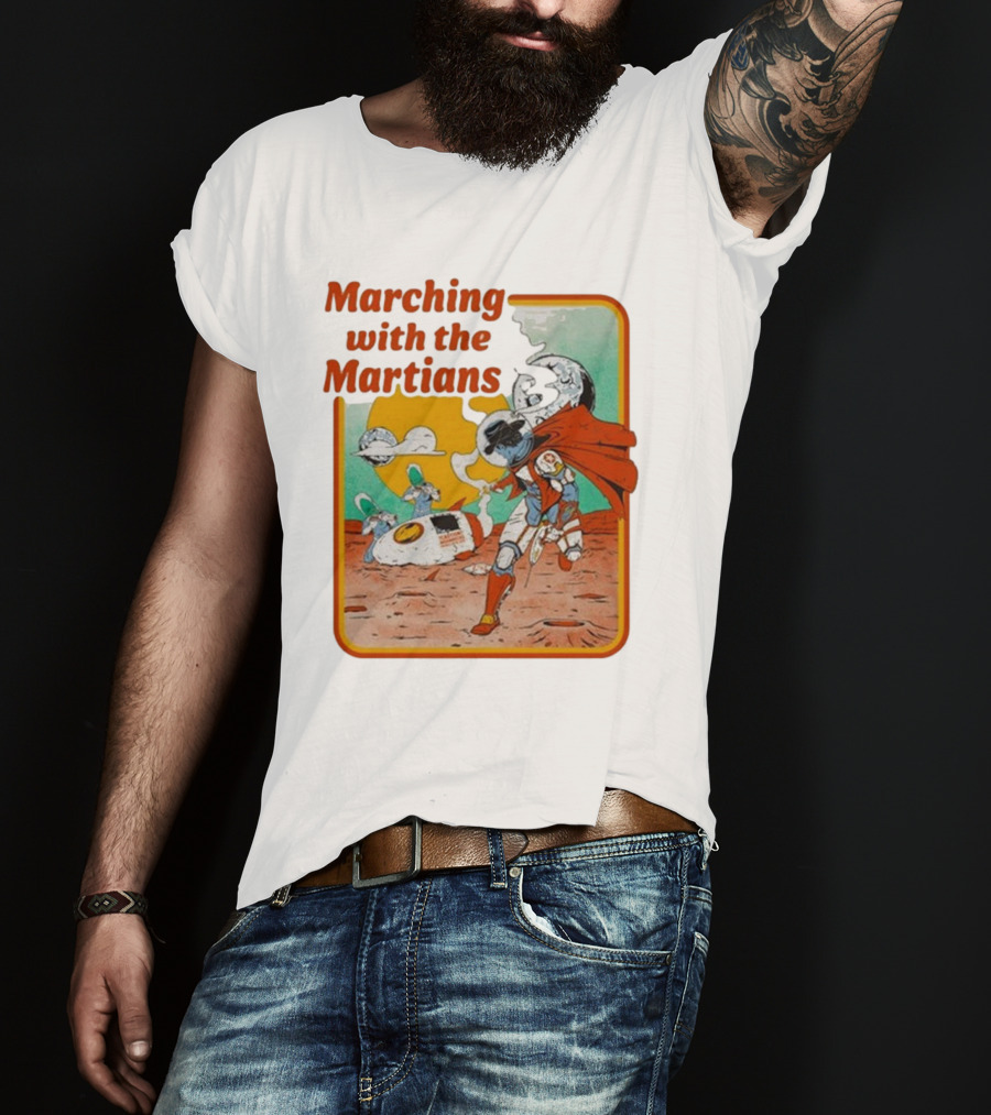 Marching With The Martians Dexter And The Moonrocks Retro Sci-Fi Adventure T-Shirt