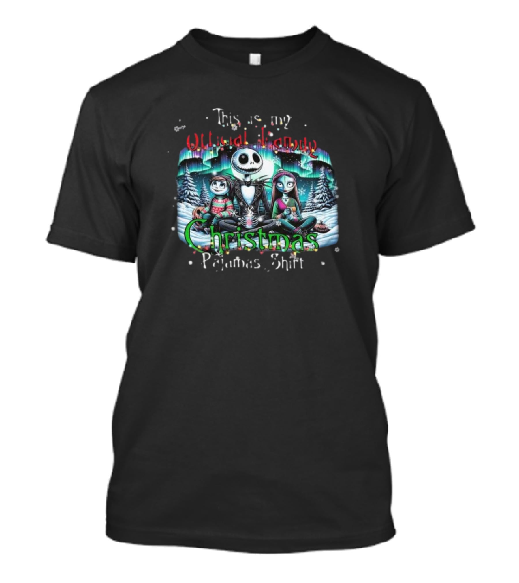 The Nightmare Before Christmas This Is My Official Family Christmas Pajamas Shirt T-Shirt