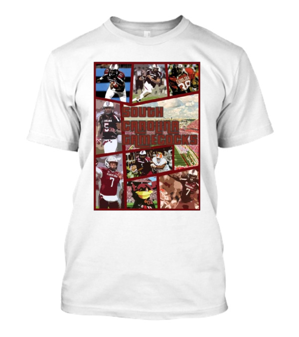 South Carolina Gamecocks Football Grand Theft Auto Themed Collage T-Shirt
