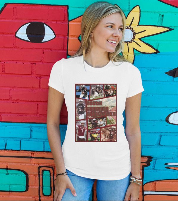 South Carolina Gamecocks Football Grand Theft Auto Themed Collage T-Shirt