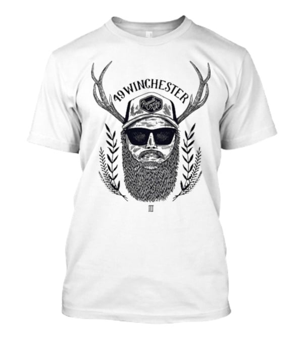 49 Winchester III Rustic Antler Beard Retro T-Shirt