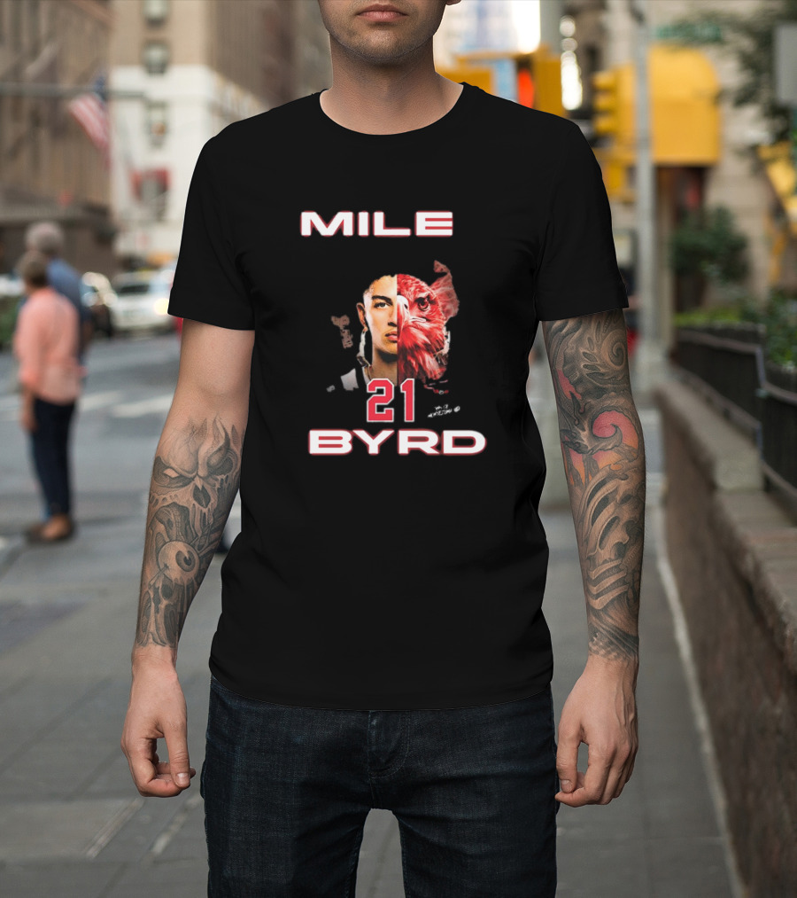 Mile Byrd #21 San Diego State Aztecs Sons Of Montezuma Eagle Face T-Shirt