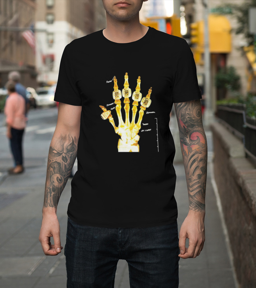 KOBE X RAY VINTAGE KOBE BRYANT BROKEN NOT BEATEN BLACK GOLDEN HAND X-RAY RINGS FOCUS DEDICATION PASSION DRIVE DIAMOND CHAMPIONSHIP T-Shirt