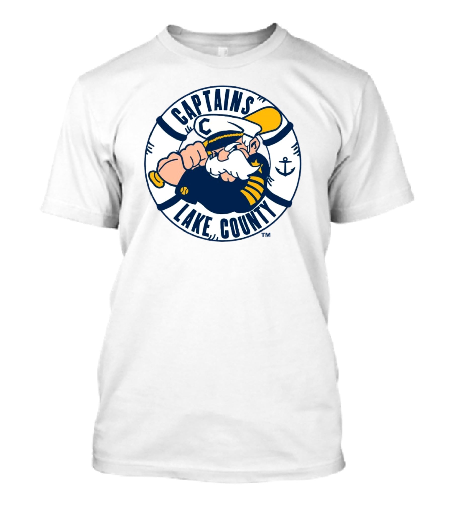 Captain Lake County Anchored Character Captains T-Shirt