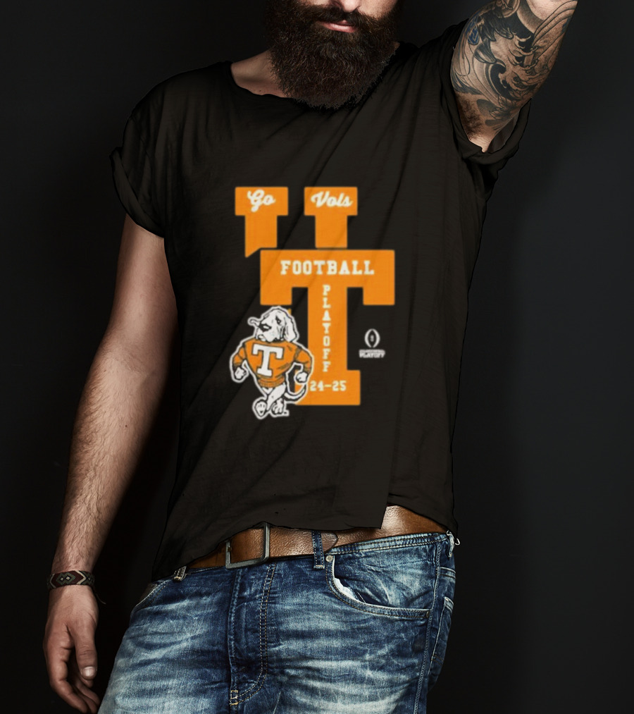 Tennessee Vols Football Playoff 24-25 Go Vols Interlock Strutting Smokey T-Shirt