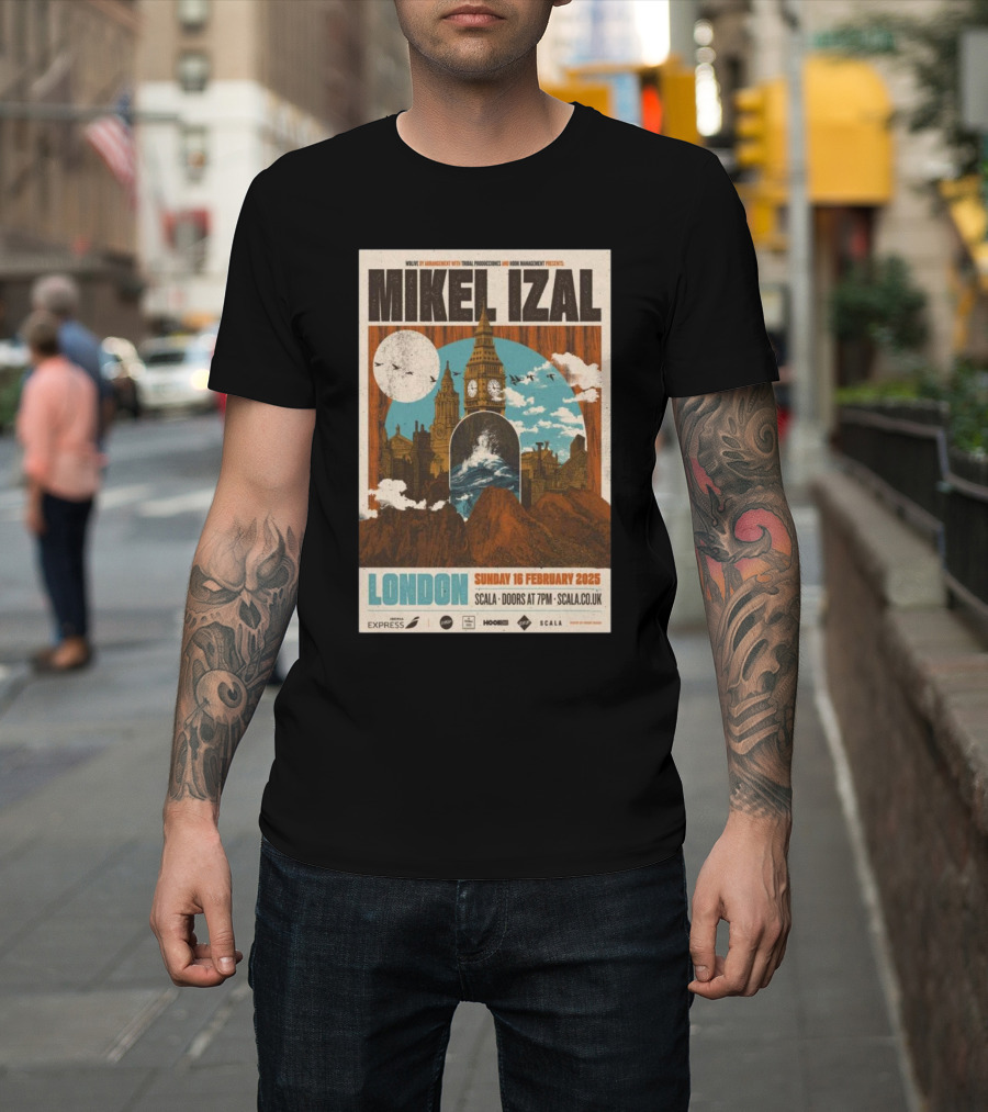 Mikel Izal London Scala February 16 2025 Tour T-Shirt