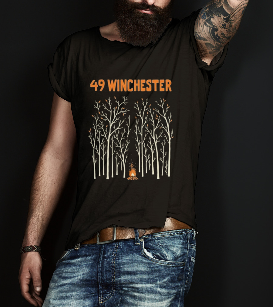 49 Winchester Trees And Campfire Scene T-Shirt