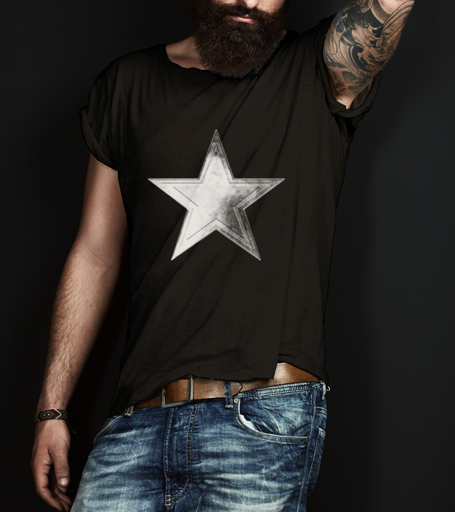 Cowboys Silver Lone Star Golf Cutout T-Shirt