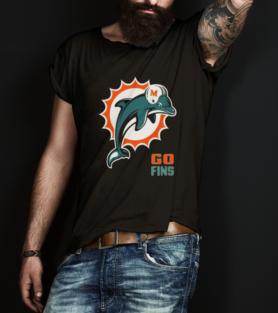 Golf X Dolphins Go Fins M Helmet T-Shirt