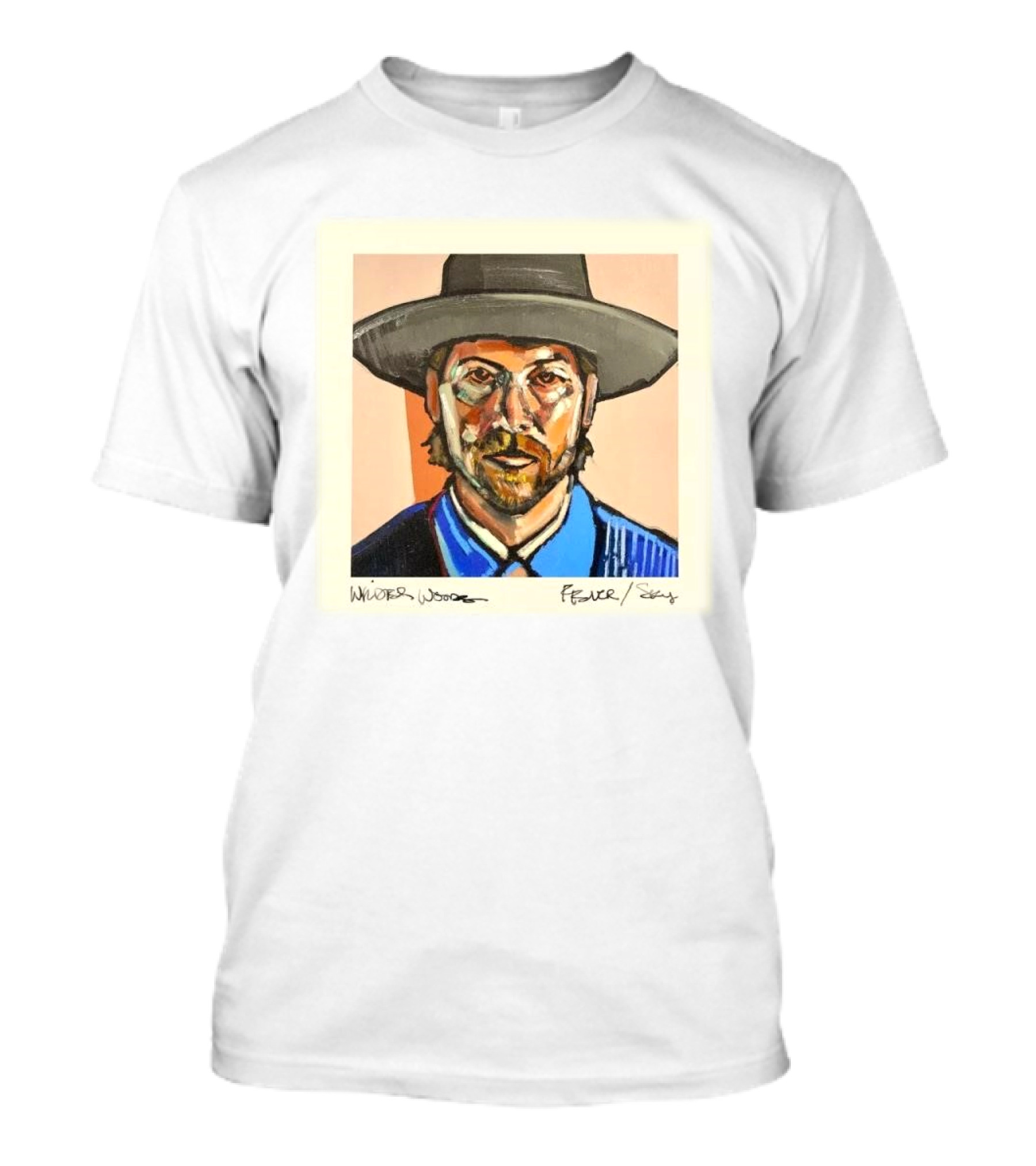 Wilder Woods Fever Sky Painting Portrait Hat Bold Brushstrokes T-Shirt