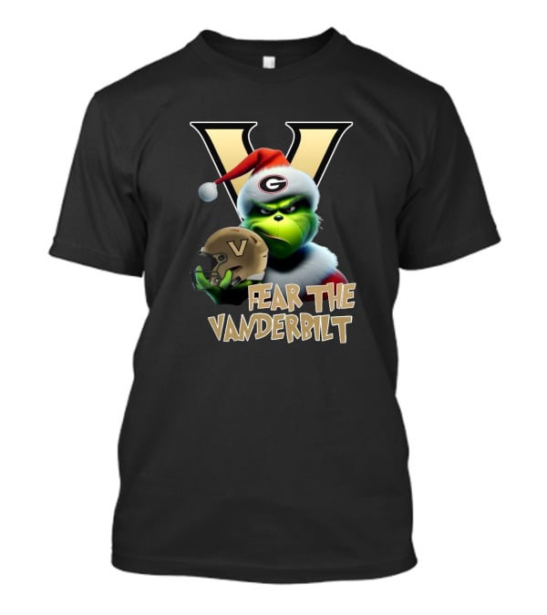Santa Grinch Fear The Vanderbilt Commodores Helmet T-Shirt