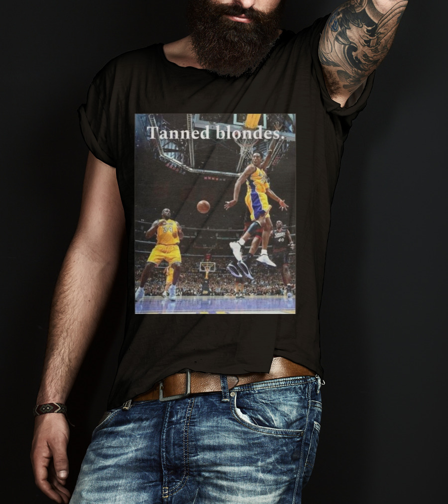 Tanned Blondes Basketball Lakers-Sixers Game Scene T-Shirt