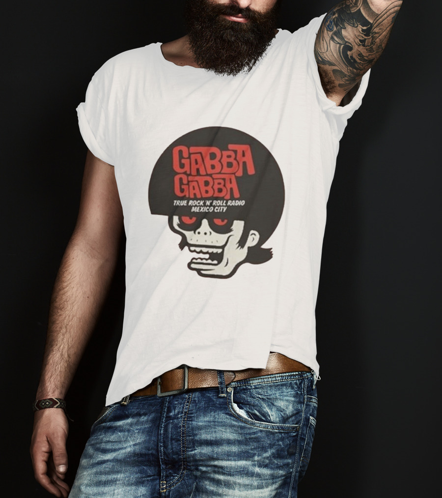 GABBA GABBA True Rock 'n' Roll Radio Mexico City Skull T-Shirt