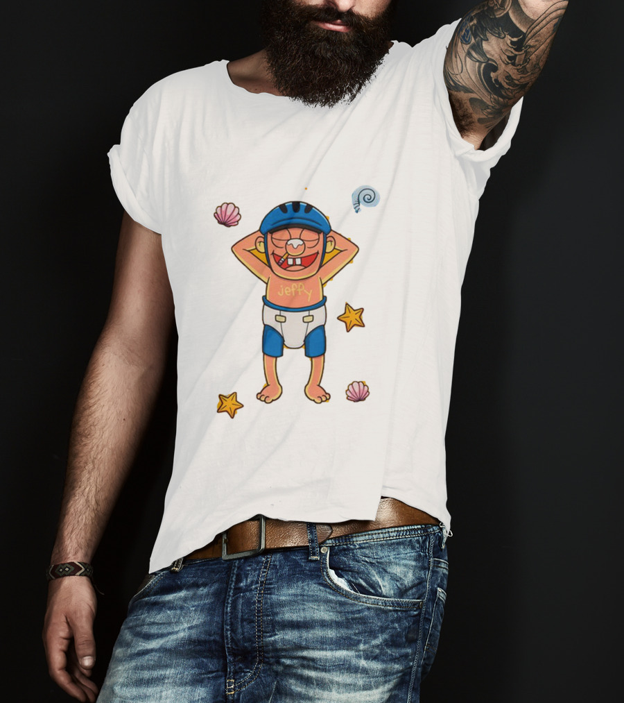 SML Merch Jeffy Summer Beach Character With Seashells And Starfish T-Shirt