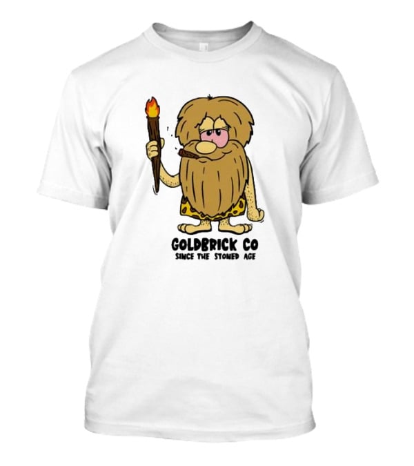 Goldbrick Co Since The Stoned Age Caveman With Torch And Cigar T-Shirt